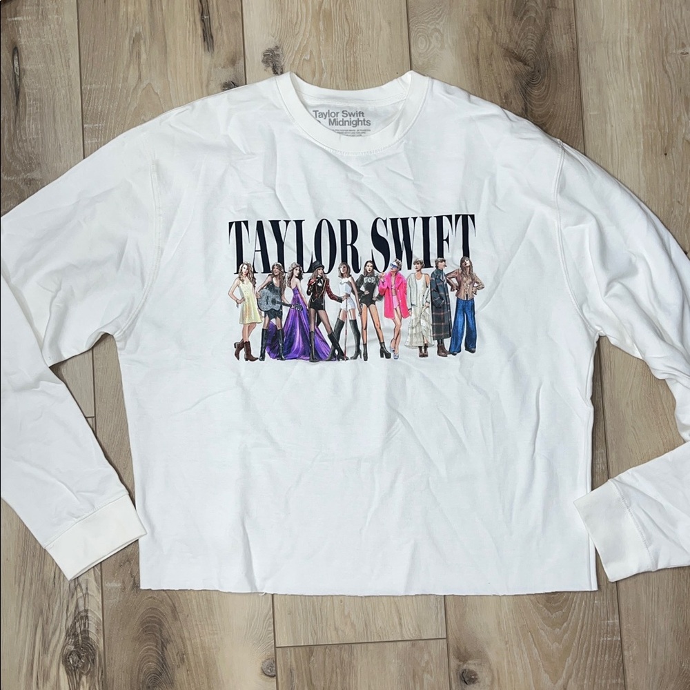 Taylor Swift Midnights Womens Fleece Sweatshirt White Size 2XL